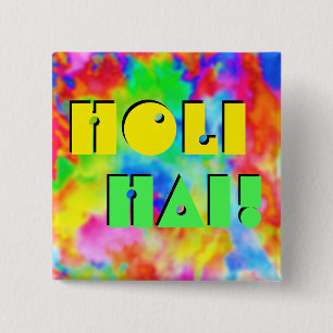 Badge Carré 5 Cm HOLI Festival des couleurs + vos idées