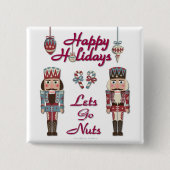Badge Carré 5 Cm Holiday Nutcracker (Devant)
