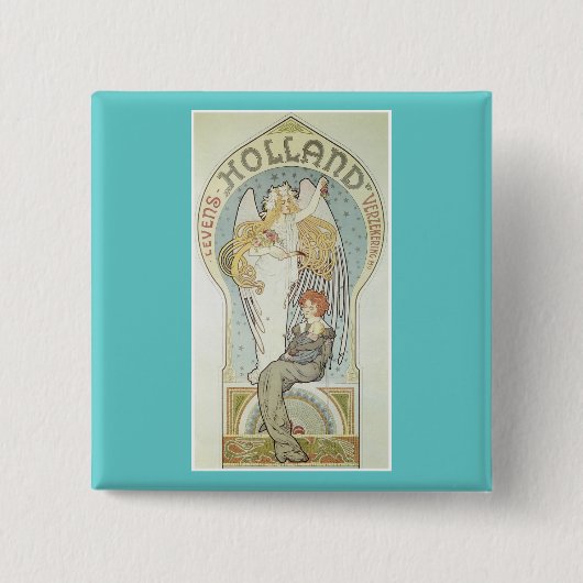 Badge Carré 5 Cm Hollande (Devant)