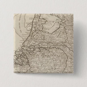 Badge Carré 5 Cm Hollande, Frise, Groningen, Overyssel