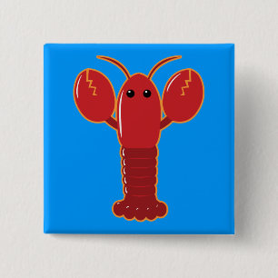 Badge Carré 5 Cm Homard mignon