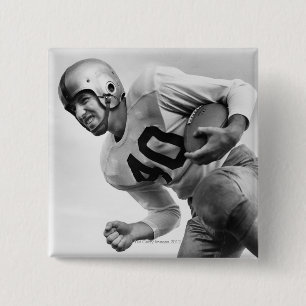 Badge Carré 5 Cm Homme jouant au football 3