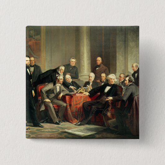 Badge Carré 5 Cm Hommes de progrès (Devant)