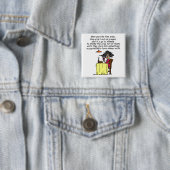 Badge Carré 5 Cm Hommes et FIne Humour de vin (En situation)