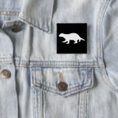 Badge Carré 5 Cm Honey Badger (En situation)