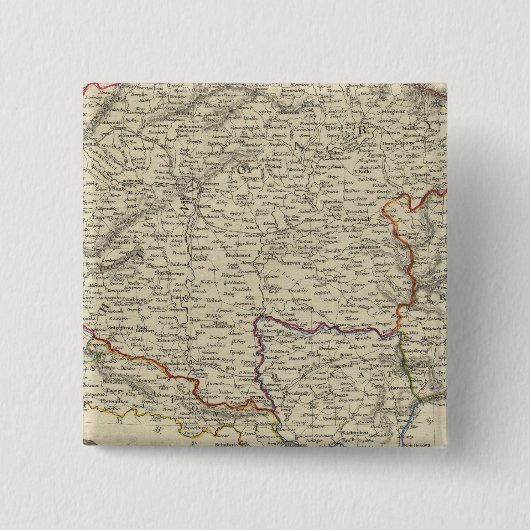 Badge Carré 5 Cm Hongrie (Devant)