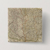 Badge Carré 5 Cm Hongrie, Transylvanie, Croatie (Devant)