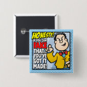 Badge Carré 5 Cm Honnêteté (Devant & derrière)