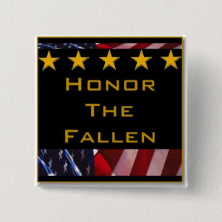 Badge Carré 5 Cm Honorez l'hommage militaire tombé