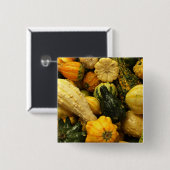 Badge Carré 5 Cm Horaires d'automne (Devant & derrière)