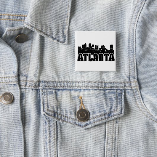 Badge Carré 5 Cm Horizon d'Atlanta (En situation)