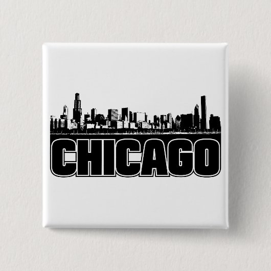 Badge Carré 5 Cm Horizon de Chicago (Devant)