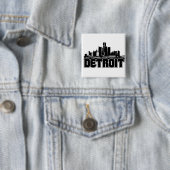Badge Carré 5 Cm Horizon de Detroit (En situation)
