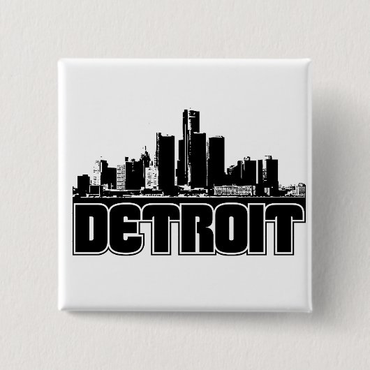 Badge Carré 5 Cm Horizon de Detroit (Devant)