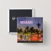 BADGE CARRÉ 5 CM HORIZON DE MIAMI (Devant & derrière)