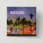 BADGE CARRÉ 5 CM HORIZON DE MIAMI (Devant)