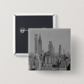 Badge Carré 5 Cm Horizon de ville (Devant & derrière)