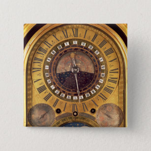 Badge Carré 5 Cm Horloge astronomique faite pour le dauphin grand