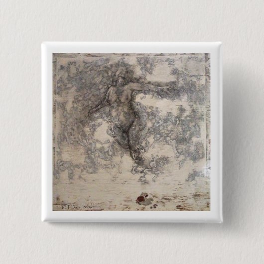 Badge Carré 5 Cm Hors du bouton de chaos (Devant)