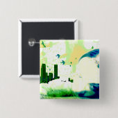 Badge Carré 5 Cm hors limites. (Devant & derrière)