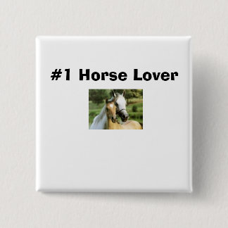 Badge Carré 5 Cm horsie, amant du cheval #1