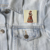 Badge Carré 5 Cm Hortense Schneider (En situation)