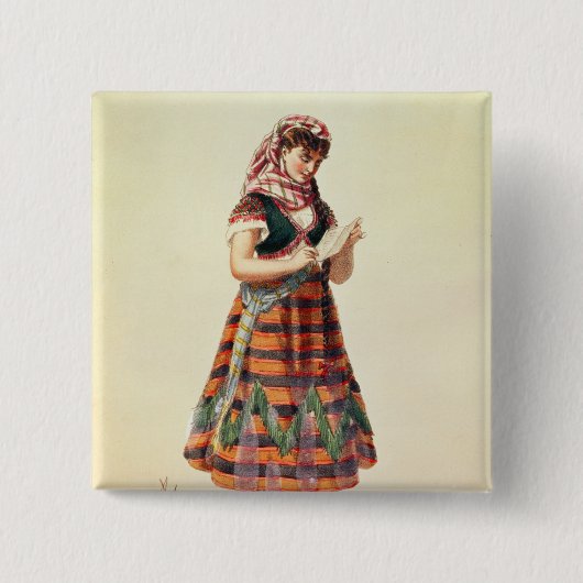 Badge Carré 5 Cm Hortense Schneider (Devant)