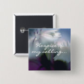 Badge Carré 5 Cm Hospice est mon appel (Devant & derrière)