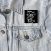 BADGE CARRÉ 5 CM HOSTILE RAGE (En situation)