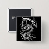 BADGE CARRÉ 5 CM HOSTILE RAGE (Devant & derrière)