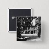 Badge Carré 5 Cm Hôtel de Cluny vu de la cour, Paris (Devant & derrière)