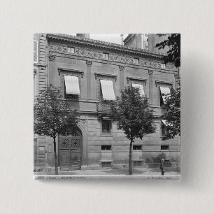 Badge Carré 5 Cm Hotel de Pourtales, fin du 19me siècle-tôt