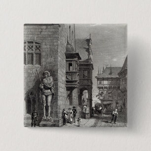 Badge Carré 5 Cm Hôtel de ville, Halberstadt
