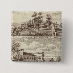 Badge Carré 5 Cm Hôtel de Woodville, ranch