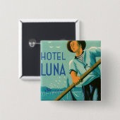 Badge Carré 5 Cm Hotel Luna Venezia (Devant & derrière)