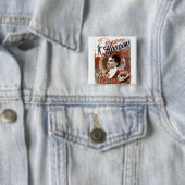 Badge Carré 5 Cm Houdini - roi des cartes (En situation)