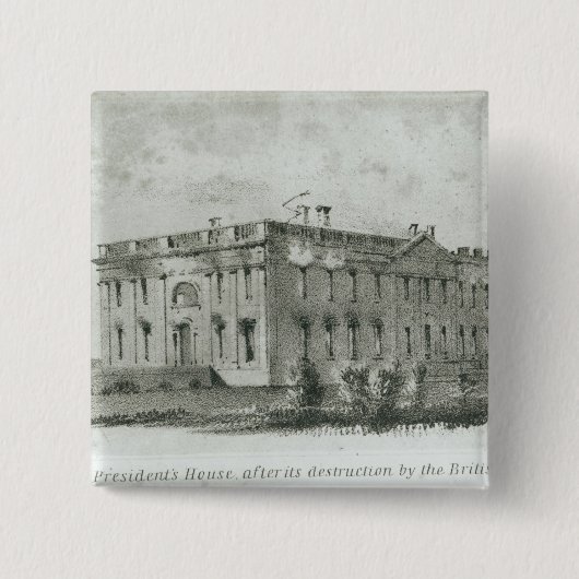 Badge Carré 5 Cm House After du Président sa destruction (Devant)