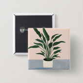 Badge Carré 5 Cm Houseplant (Devant & derrière)