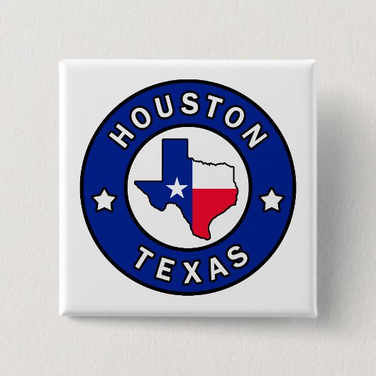 Badge Carré 5 Cm Houston Texas (Devant)