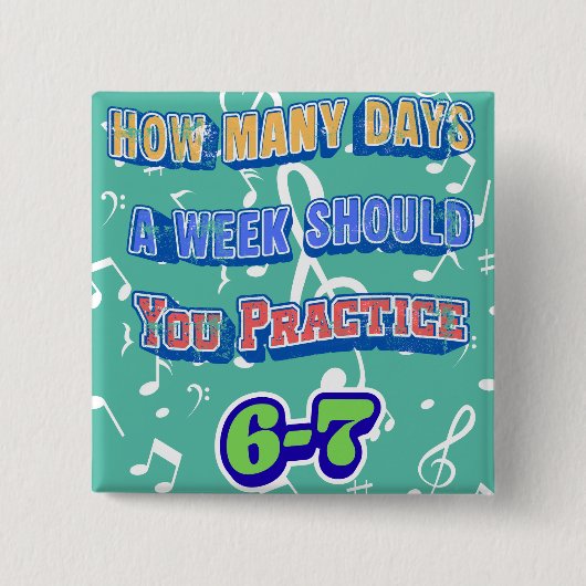 Badge Carré 5 Cm How Many Days A Week Should You Practice (Devant)