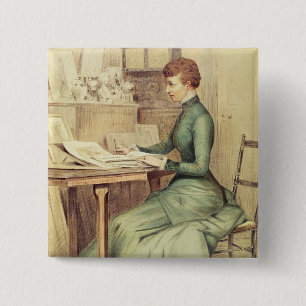 Badge Carré 5 Cm HRH la princesse de Galles