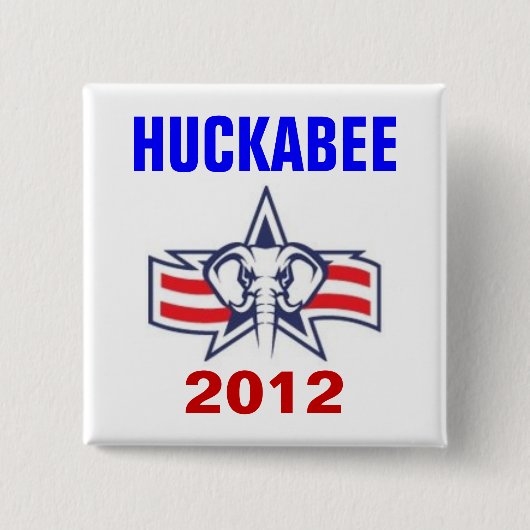 Badge Carré 5 Cm Huckabee 2012 (Devant)