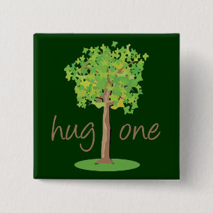 Badge Carré 5 Cm Hugger d'arbre