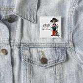 Badge Carré 5 Cm Humour de femme de charge (En situation)