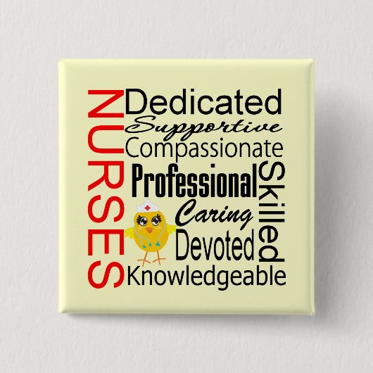 Badge Carré 5 Cm Humour de poussins - Collage de reconnaissance des (Devant)