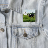 Badge Carré 5 Cm Humour de vache (En situation)