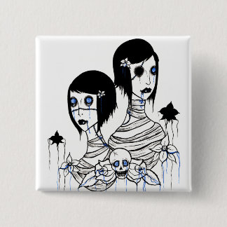 Badge Carré 5 Cm Hypnobloodflowers I