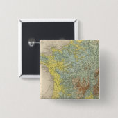 Badge Carré 5 Cm Hypsométrie en France (Devant & derrière)