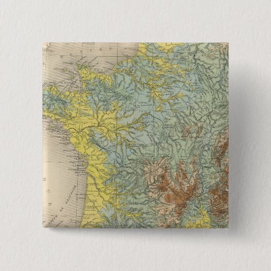 Badge Carré 5 Cm Hypsométrie en France (Devant)