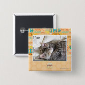 Badge Carré 5 Cm I a un u (Devant & derrière)